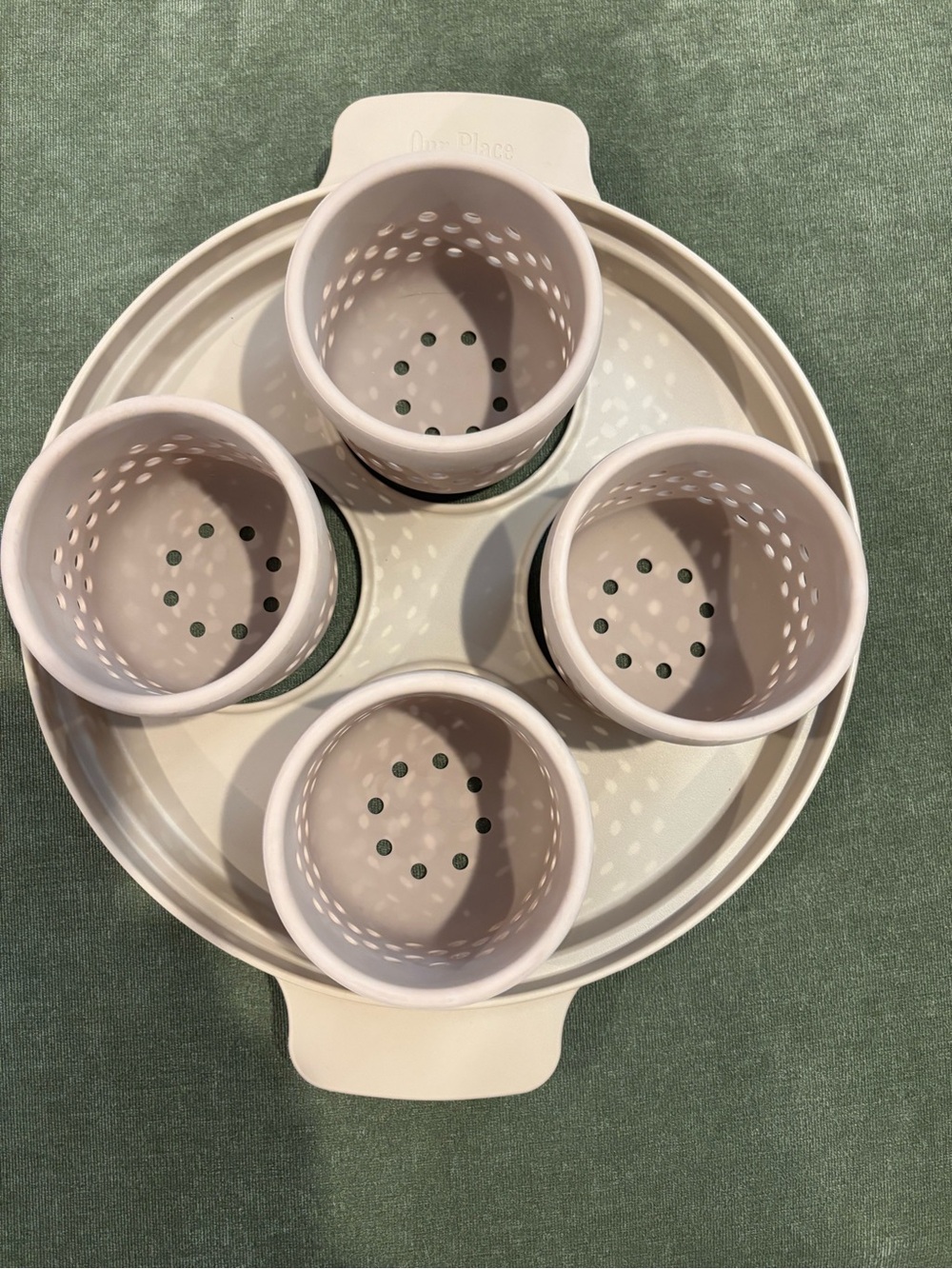Our Place Egg Poacher in color of Steam